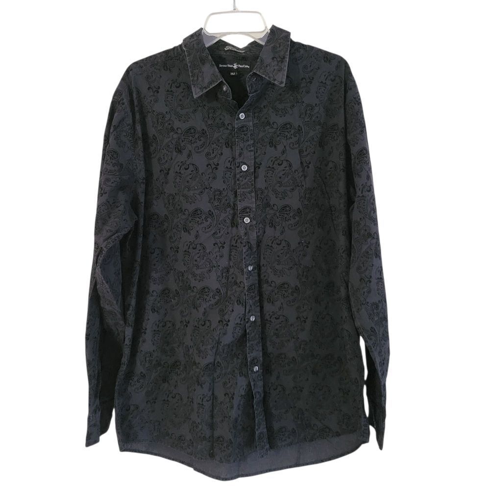 Beverly Hills Polo Club Black Casual Button Down Shirt
